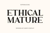 Product image of Ethical Mature Serif Typeface