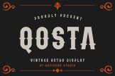 Product image of Qosta – Vintage Retro Display Font for Classic Branding